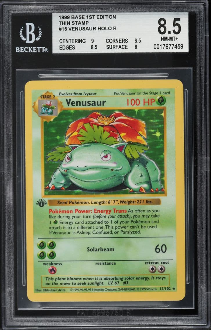 1999 #15 Holo Venusaur BGS 8.5 P